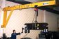 Τοποθετημένη τοίχος ικανότητα γερανών φλόκων 1 τόνος με την περιστροφή 360 βαθμού στην κίτρινη προδιαγραφή ASTM